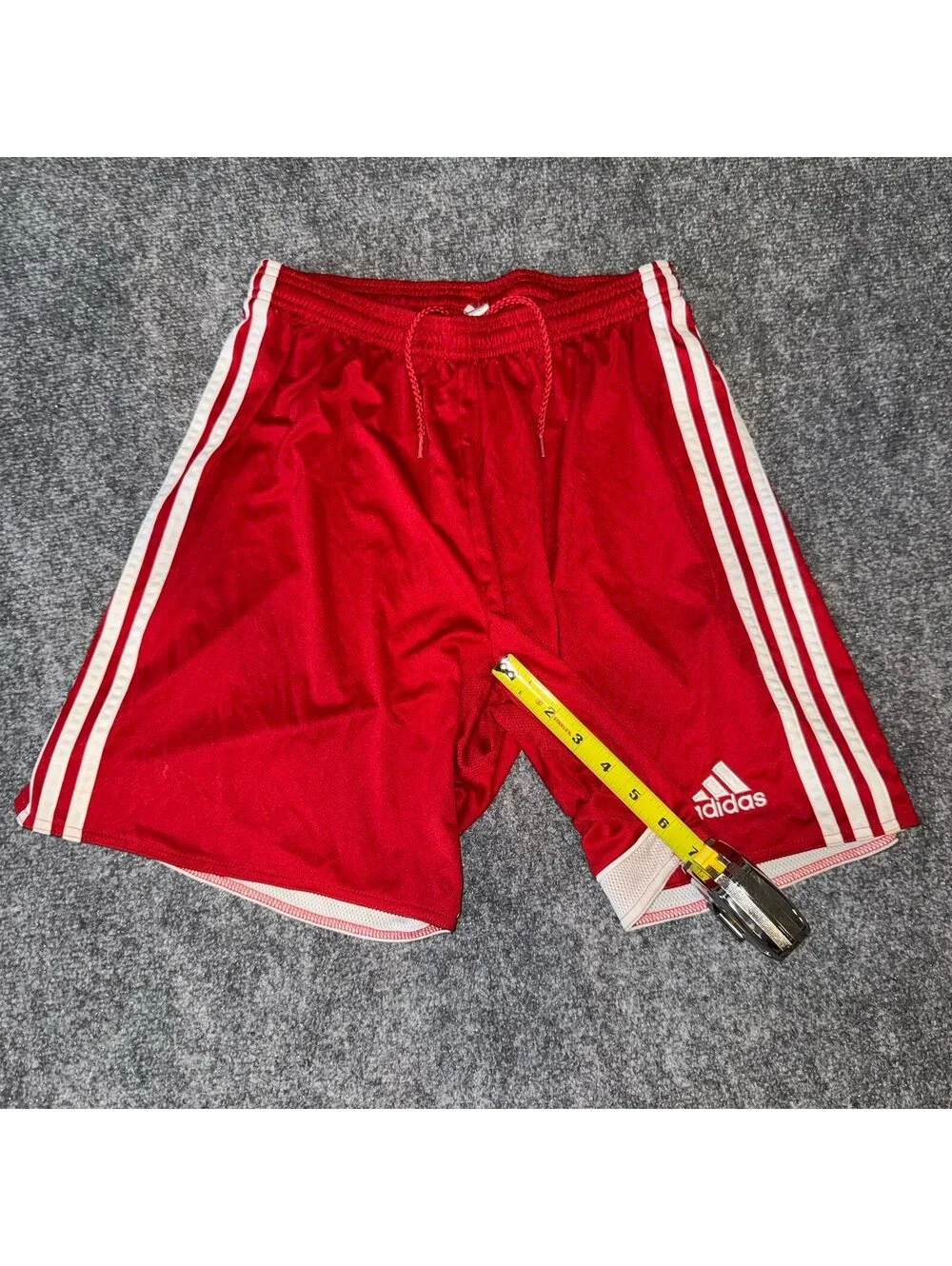 Adidas Red Athletic Shorts Mens MD Vtg y2k 90s Rare